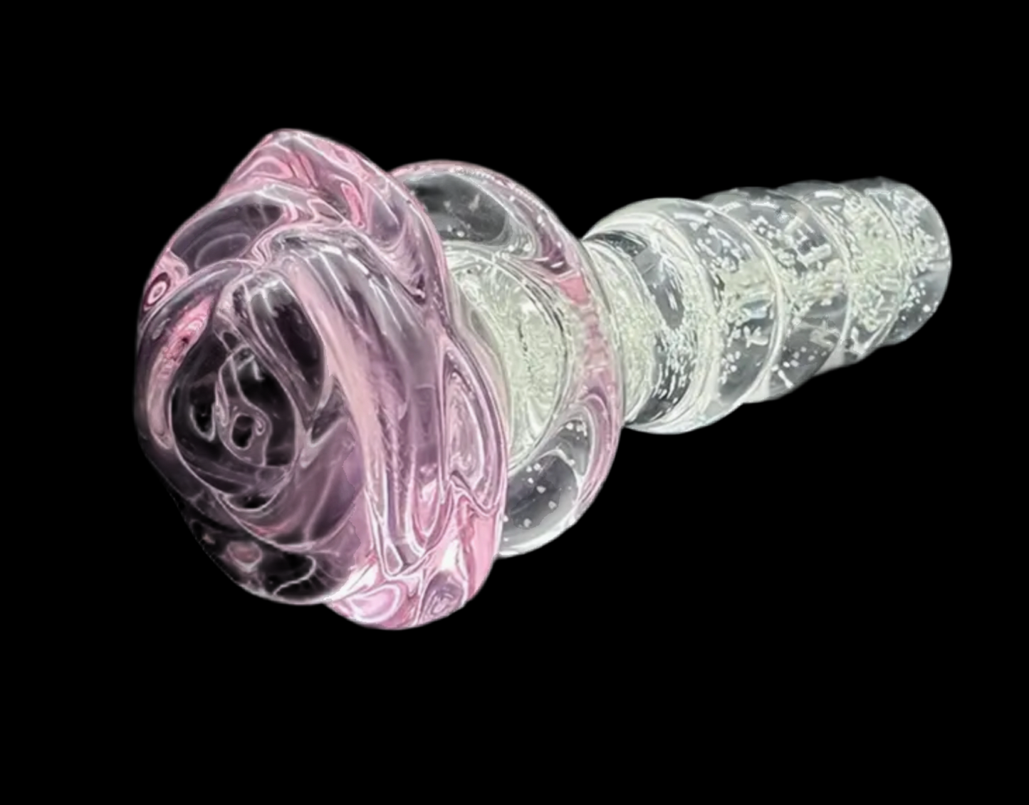 Pink glass butt plug.